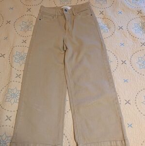 Carly Jean Los Angeles Tan Wide Leg Jeans